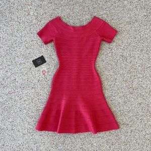 HERVE LEGER Size XXS LIZA Bandage Pink Rose Dress